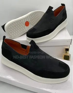 Black Leather Timberland Shoes