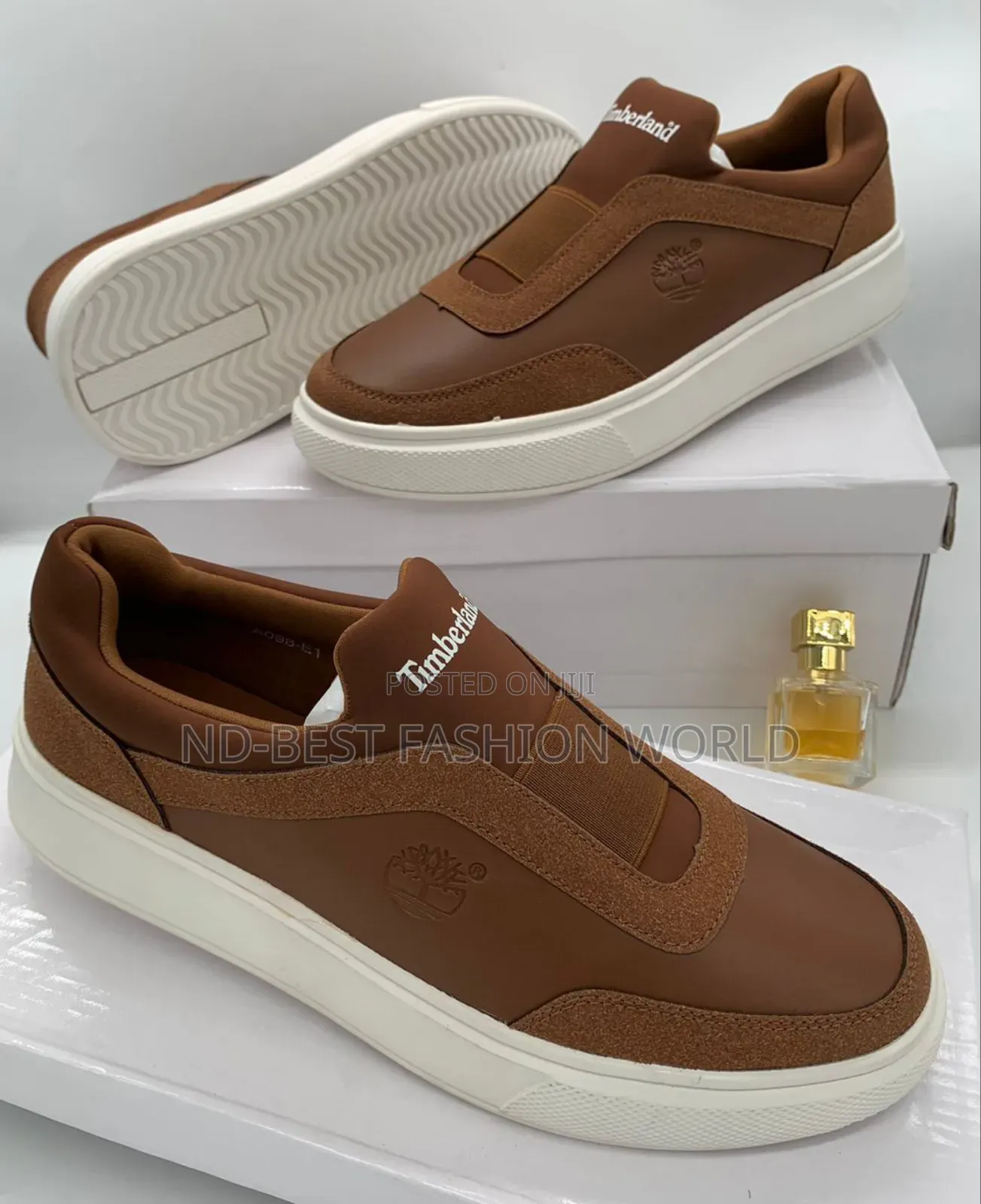 White Leather Timberland Shoes