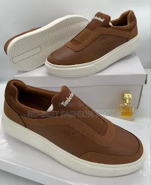 White Leather Timberland Shoes