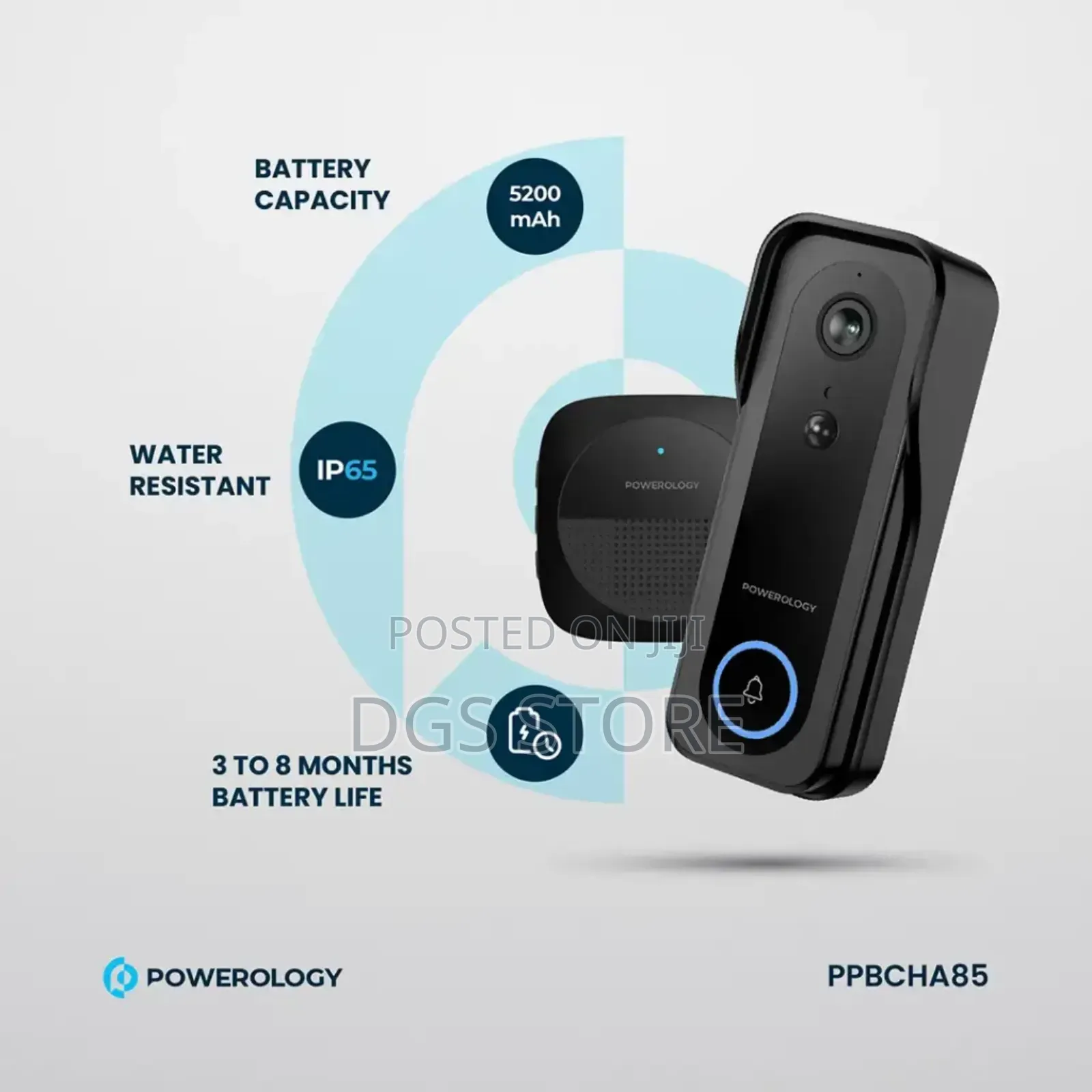 Powerology Pp085 Smart Doorbell Camera