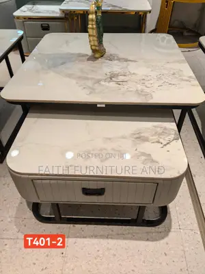 2 in 1 Marble Center Table for Home