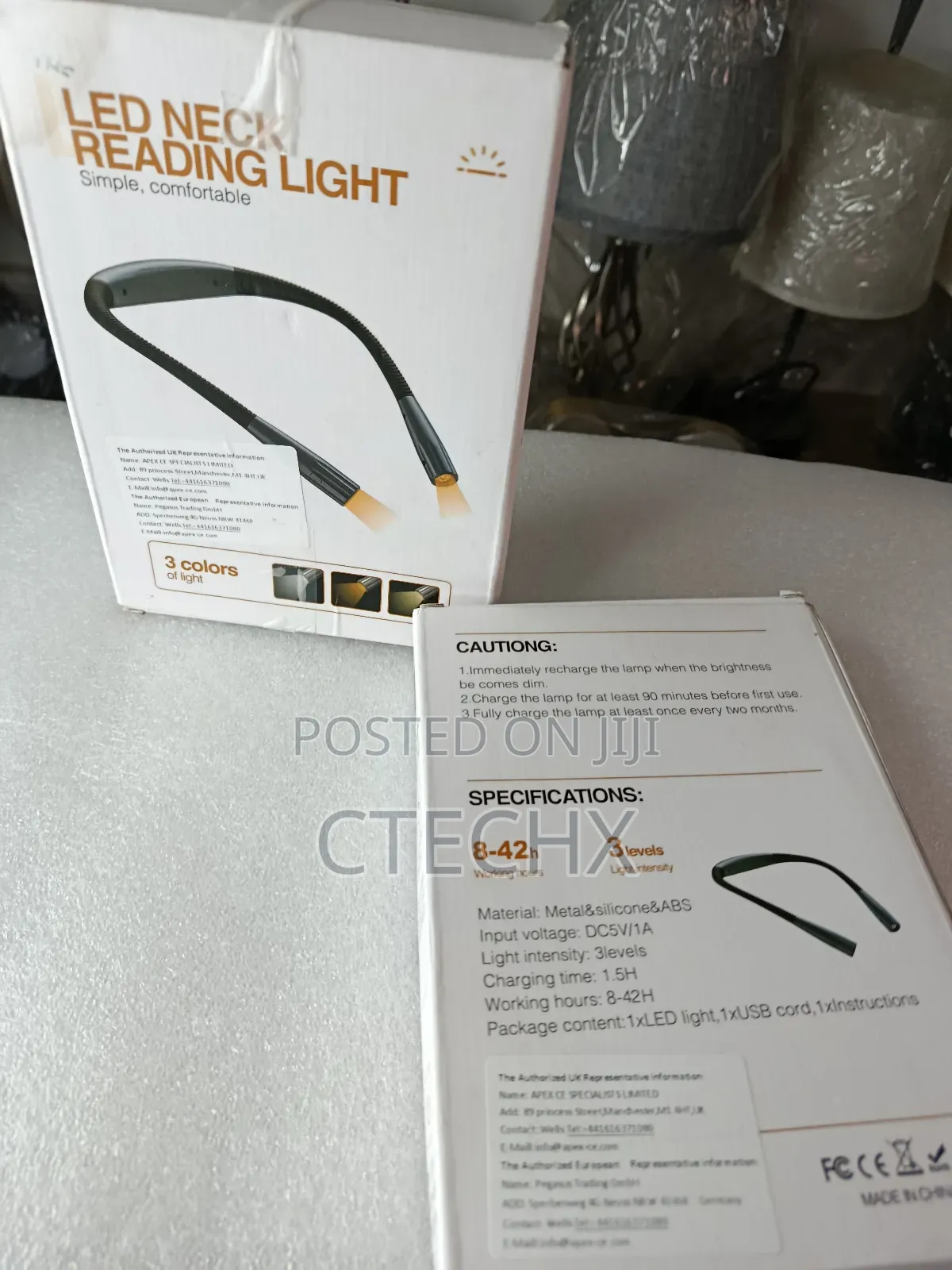 80 Hours Neck Reading Light Rechargeable