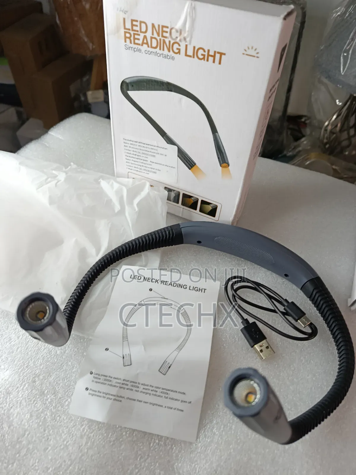 80 Hours Neck Reading Light Rechargeable