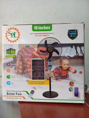 SPL 18-Inch Solar Rechargeable Fan