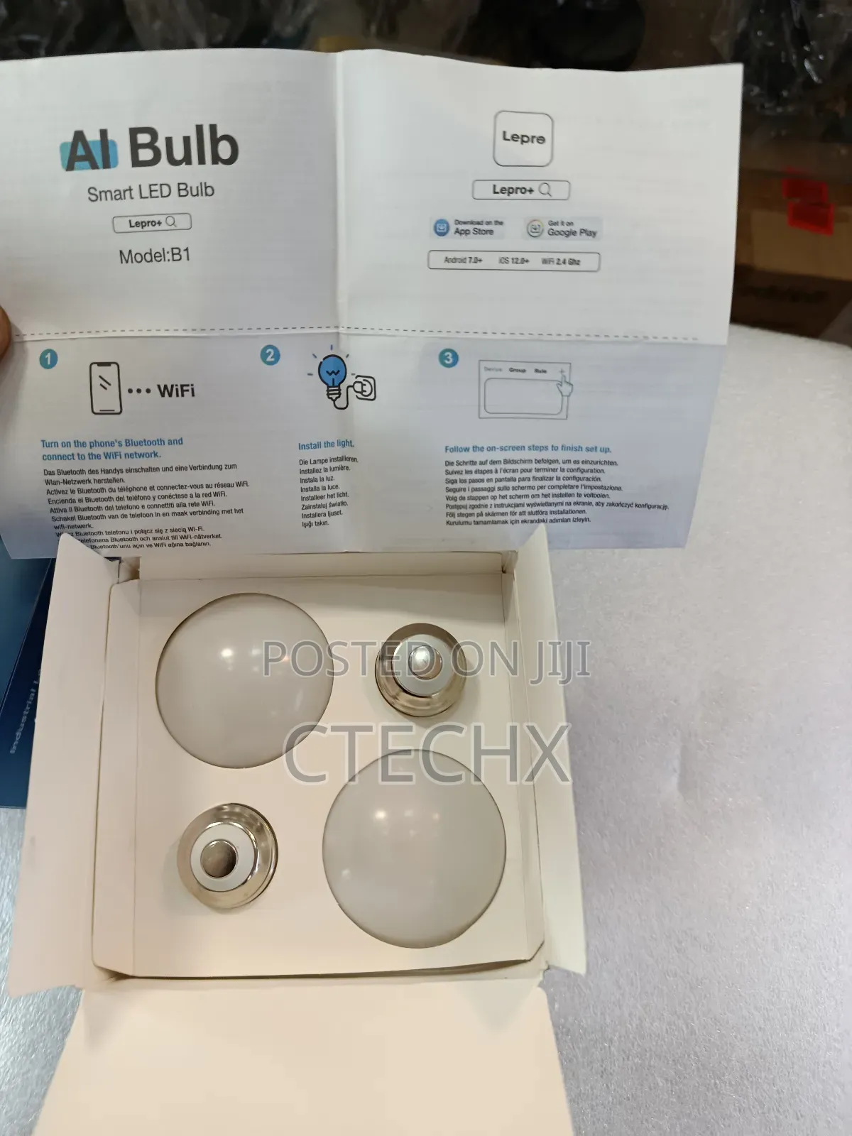 Lepro B1 Ai Smart Bulb, E27 Wifi Bulb, Music Sync 4 Packs