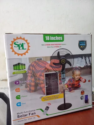 SPL 18-Inch Solar Rechargeable Fan