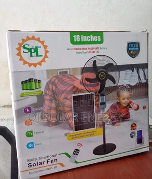 SPL 18-Inch Solar Rechargeable Fan