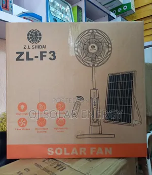 Zl Shidai 16-Inch Solar Rechargeable Fan