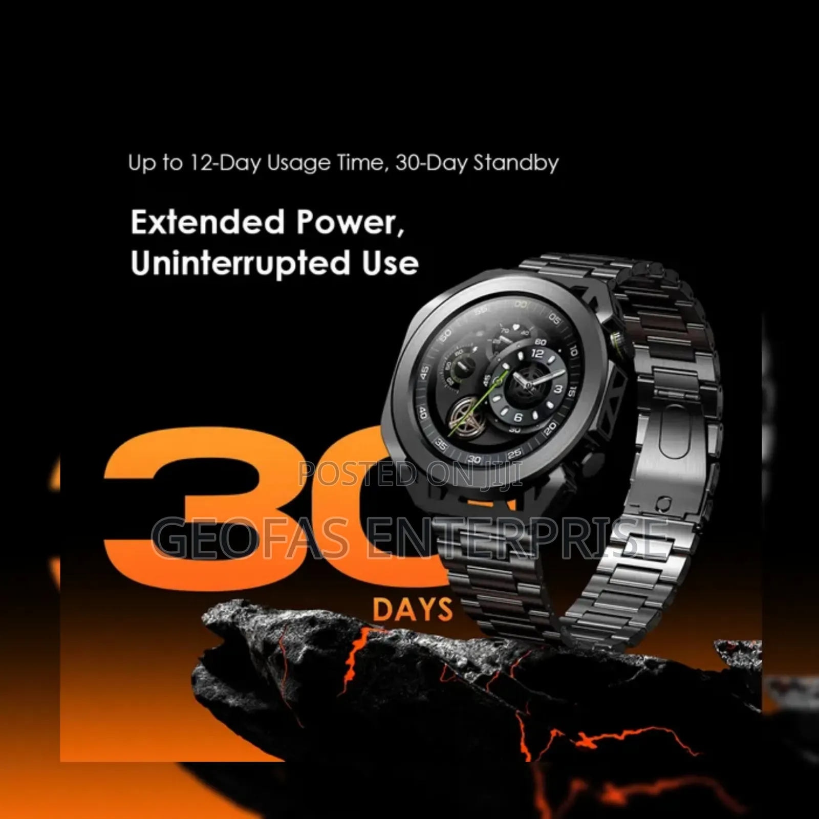 Oraimo Watch Pro X With 2 Replaceable Watch Cases Straps