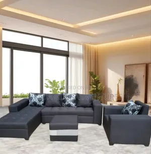 Quality Couch: L-Shape Sofa and Single Chair, Table. Lblfl1