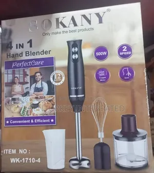 Sokany 4-in-1 Hand Blender 500w 2speed Model: Wk-1710-4