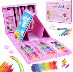 208 PCS Art Kits With Oil Coloring Art Supplies for Kids
