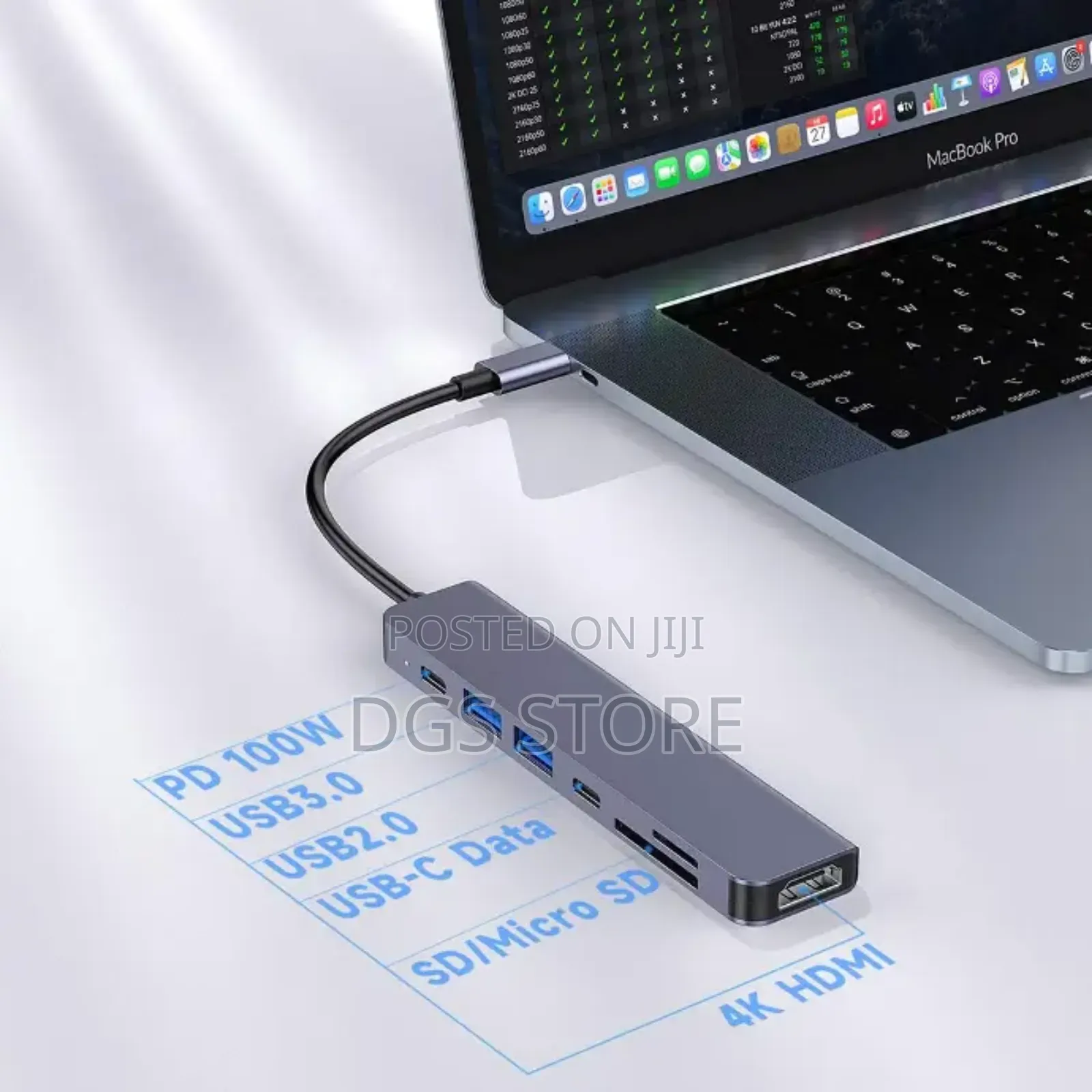 Porodo Blue 7 Port Usb C Hub
