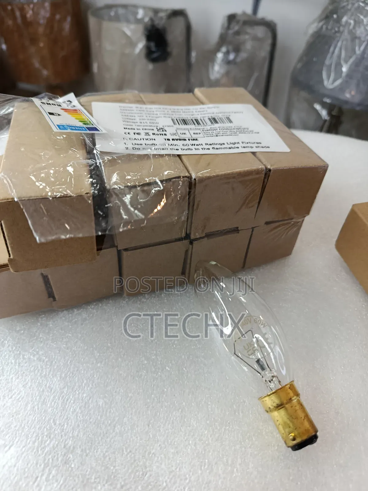 B15 Candle Bulb 25ẉ, 10 Pack SBC Dimmable