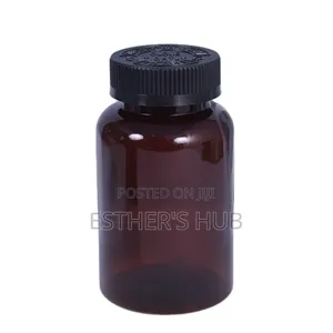 Amber and Black Plastic Container 250ml Child Safety Lid 4