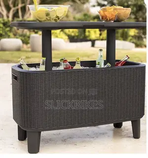 Keter 63 Quart Cooler Bevy Bar and Serving Station
