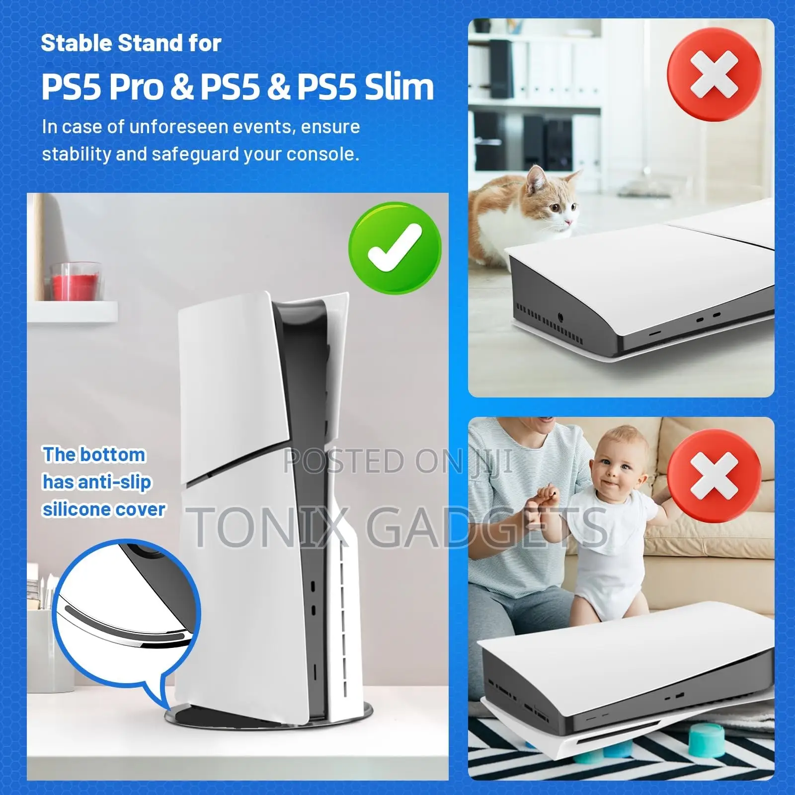Vertical Stand for Ps5 Console (Slim and Pro)