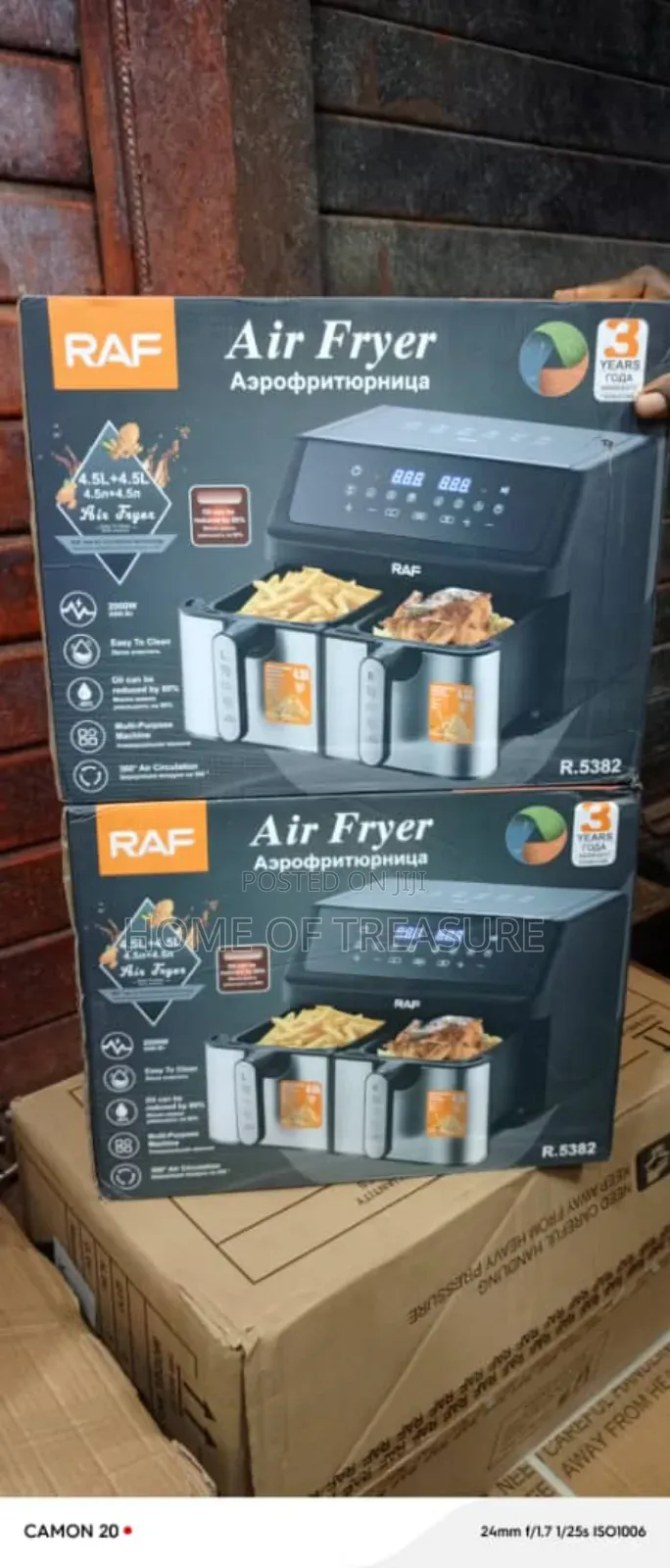 Raf 9l Digital Air Fryer With Dual Baskets
