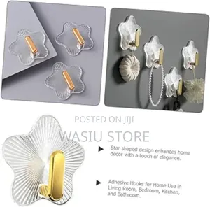 Alipis Star Shaped Self Adhesive Wall Hooks 12 Pack