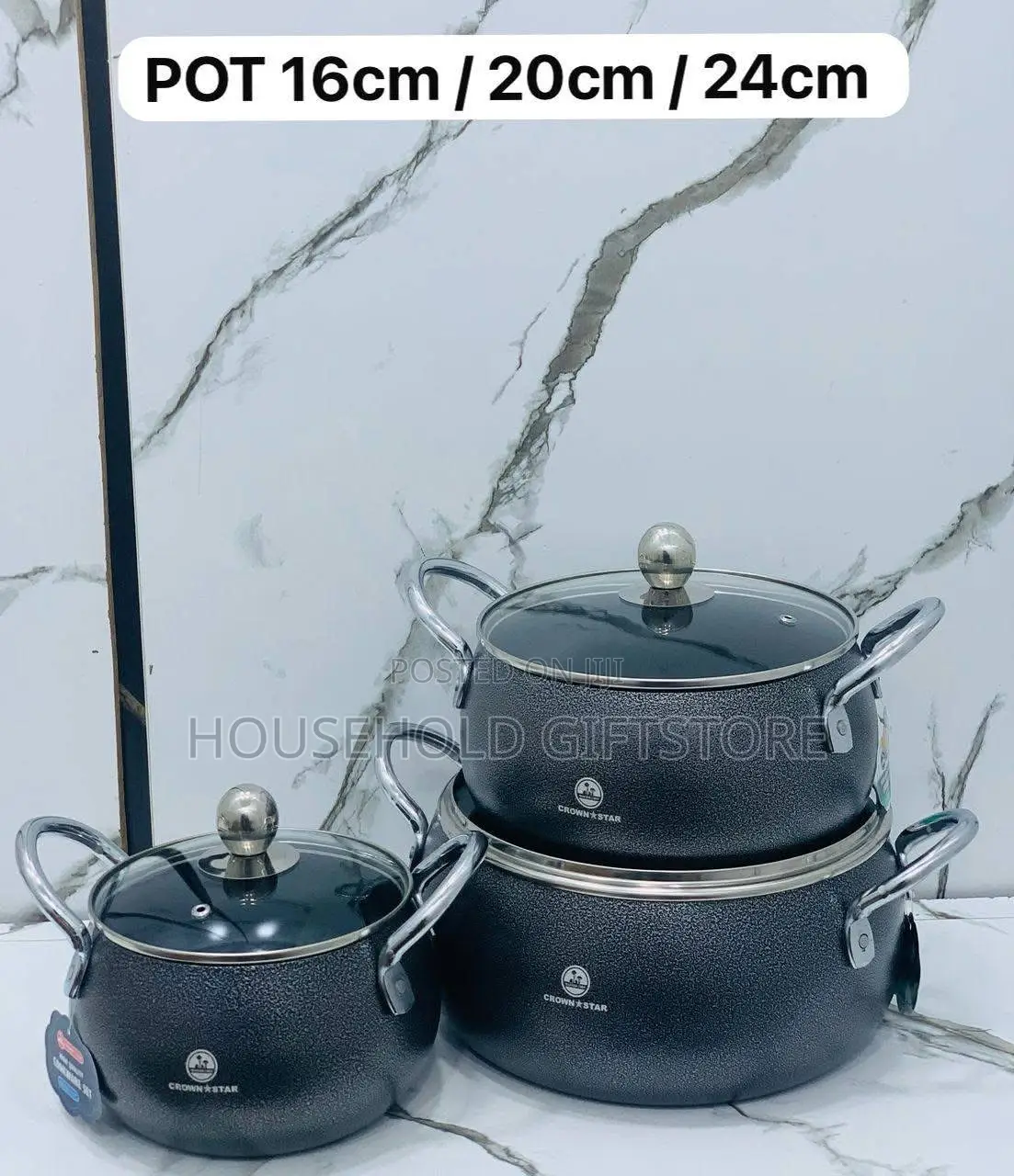 3pcs Masterchef Non Stick Pot Set