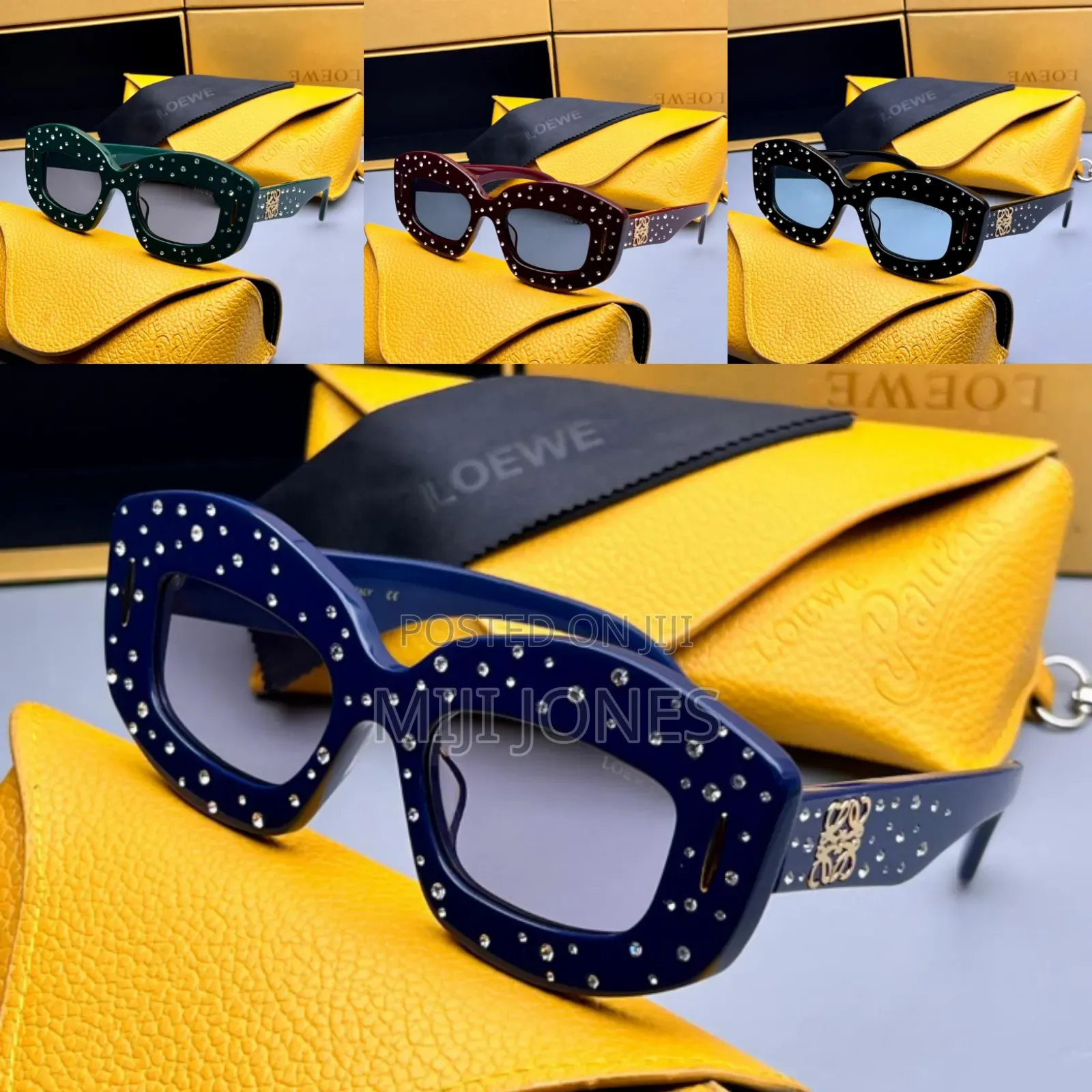 "Loewe Inspired Glitter Sunglasses - Glamorous Style"
