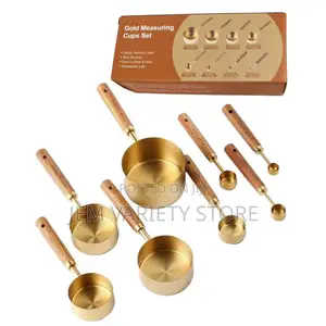 Set of Eight Stainless Steel Measuring Cups