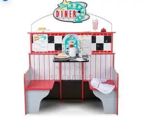 Melissa Doug Double-Sidedwooden Star Diner Restaurant Play
