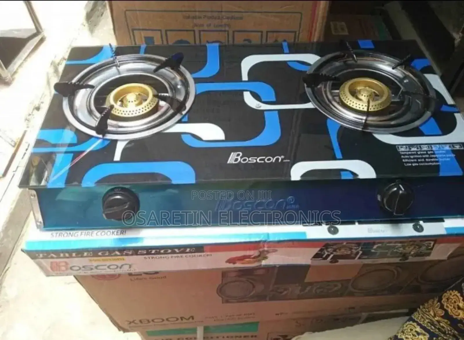Boscon Table Gas Cooker Glass Top