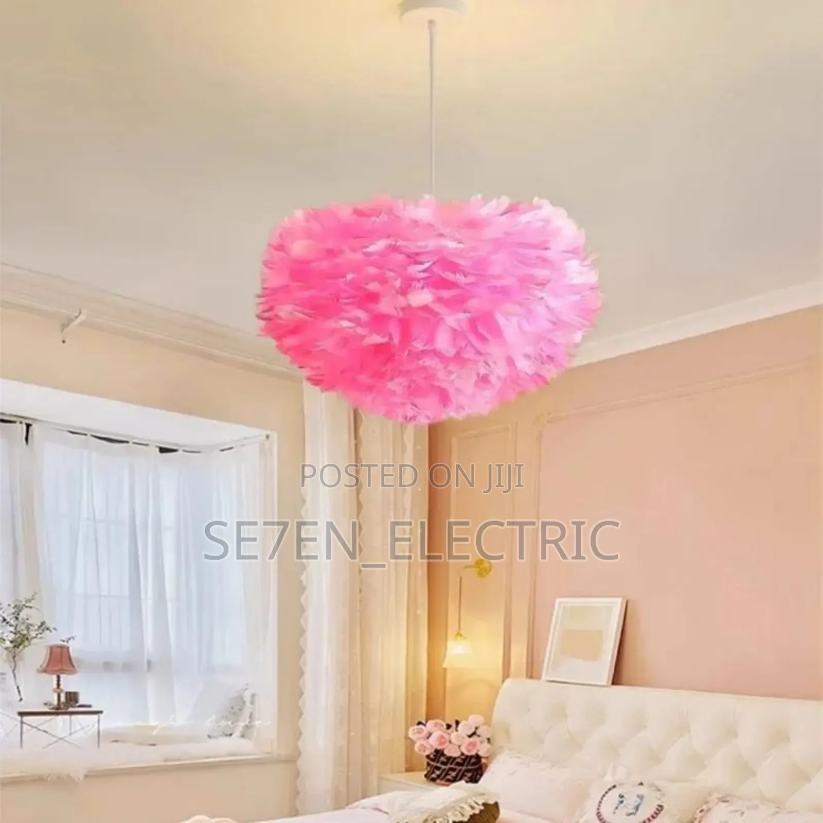 Ostrich Dropping Feathers Luxury Light.