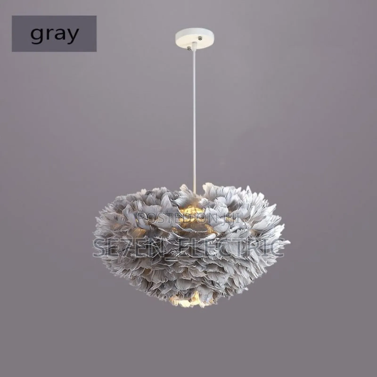 Ostrich Feathers Dropping Pendant Light