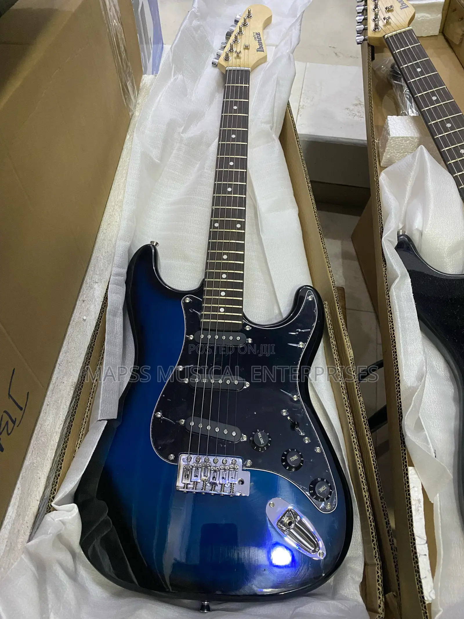 Ibanez Black Squier Stratocaster Electric Guitar