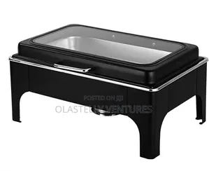 Quality Luxury Stainless Steel Black Chaffing Dish. Ho