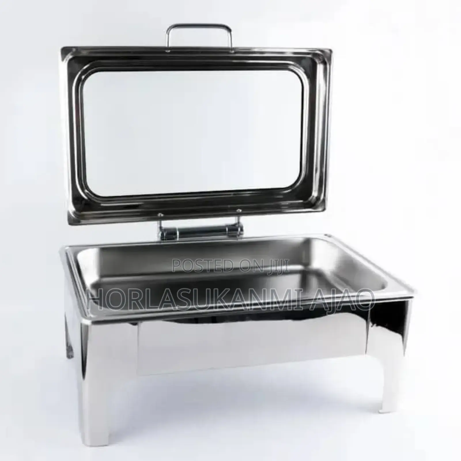 Stainless Steel Silver Spring Top Chaffing Dish Double Pan.
