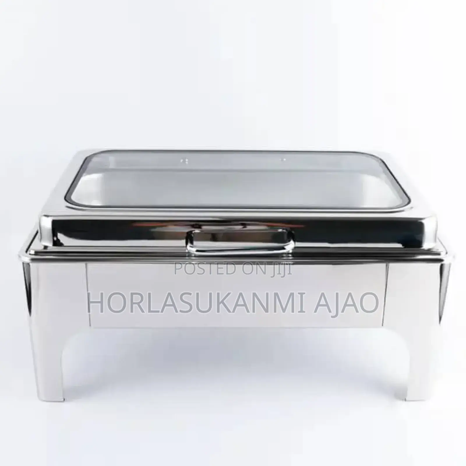 Stainless Steel Silver Spring Top Chaffing Dish Double Pan.