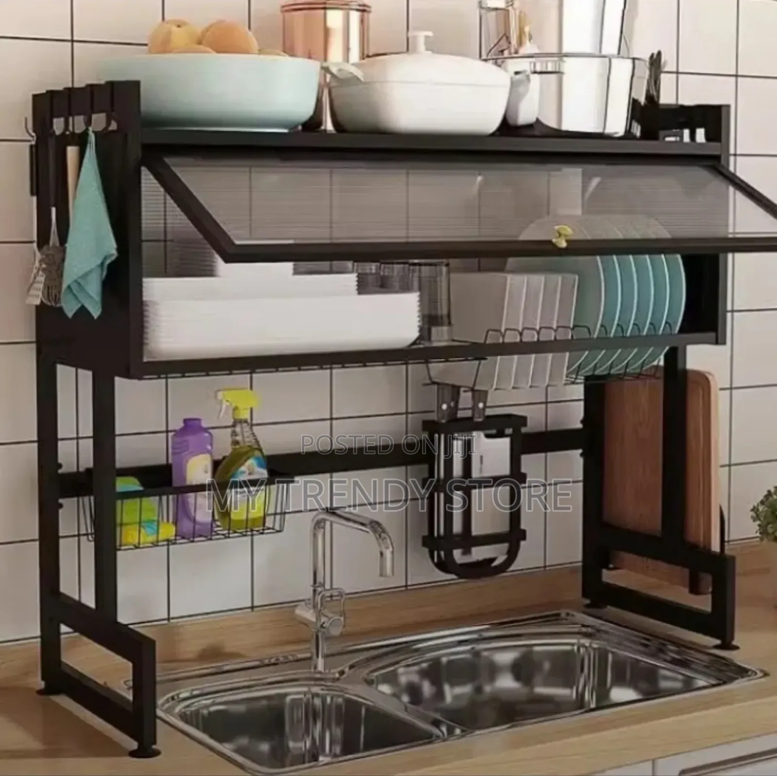85cm Single Over The Sink Plate Rack