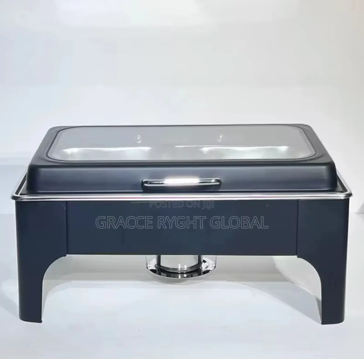 9l Black Rectangular Chaffing Dish Buffet