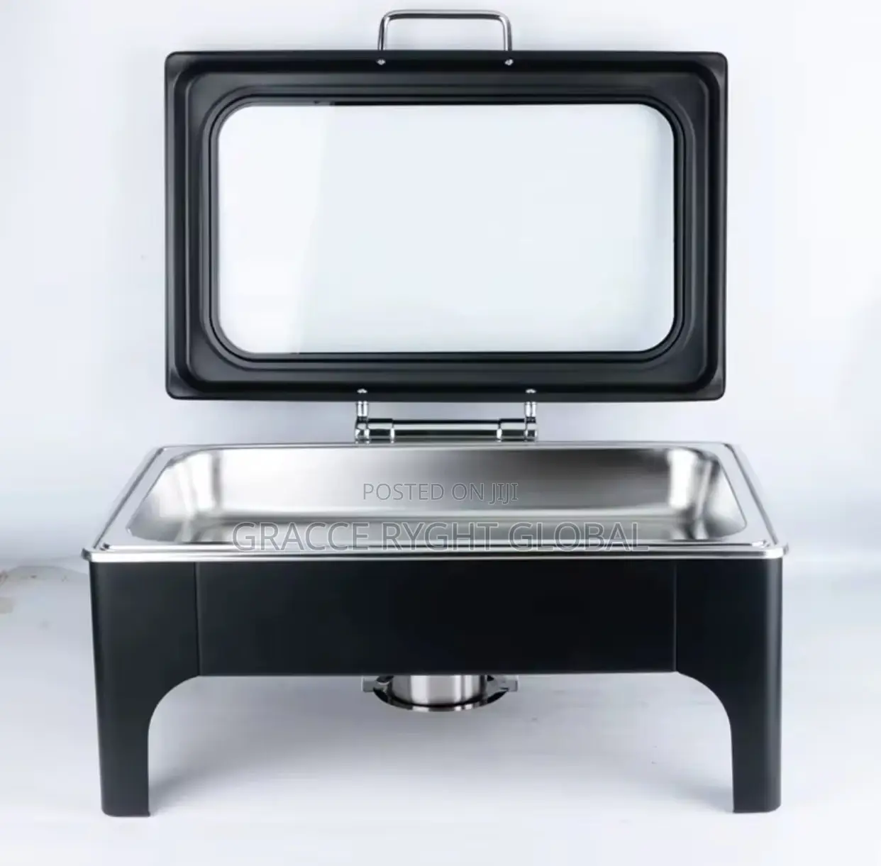 9l Black Rectangular Chaffing Dish Buffet