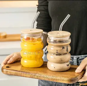 Ripple Smoothie/ Juice Cup With Bamboo Lid and Straw