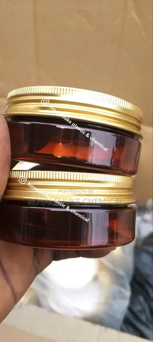 Photo - 50g Amber Flat Plastic Container