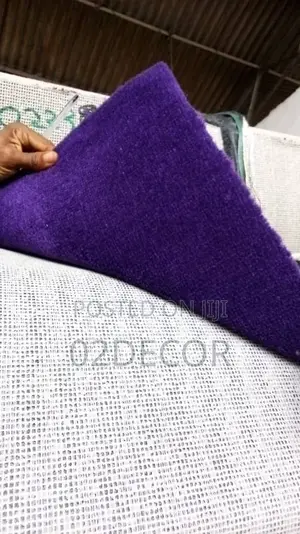 Plain Suede Purple Rugs For Office And Events