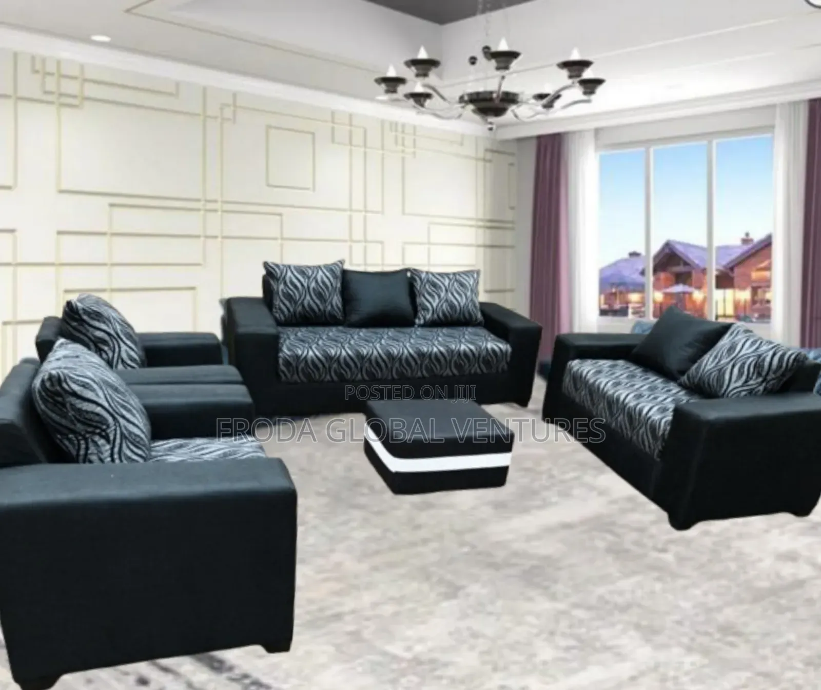 Quality Couch: 7 Seaters Sofa Chairs and Table. Pblfl18