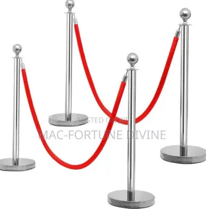 Bank Stand Rope Barrier For Demarcation(Set Of Two Pieces With One Rop