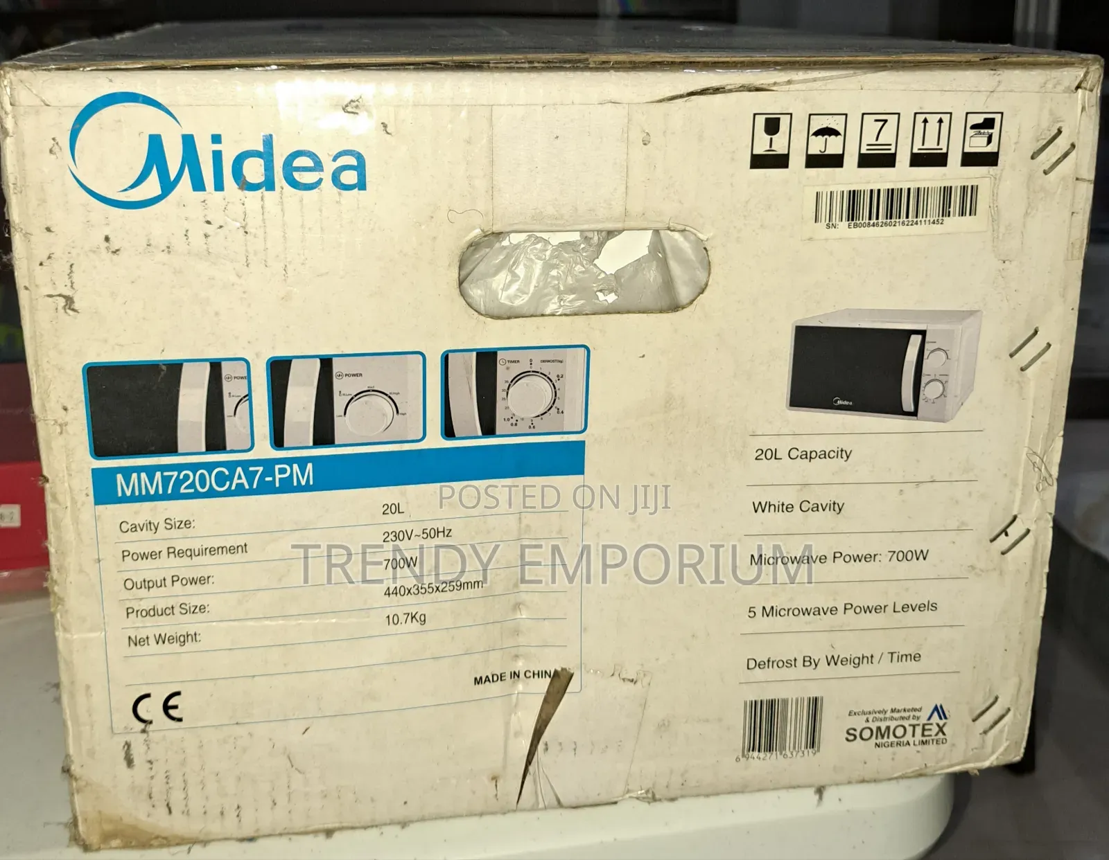 Midea Microwave Oven 20l - (Mm720ca7-Pm)