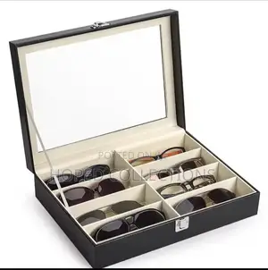 8 Grid Leather Multi Sunglasses Organizers