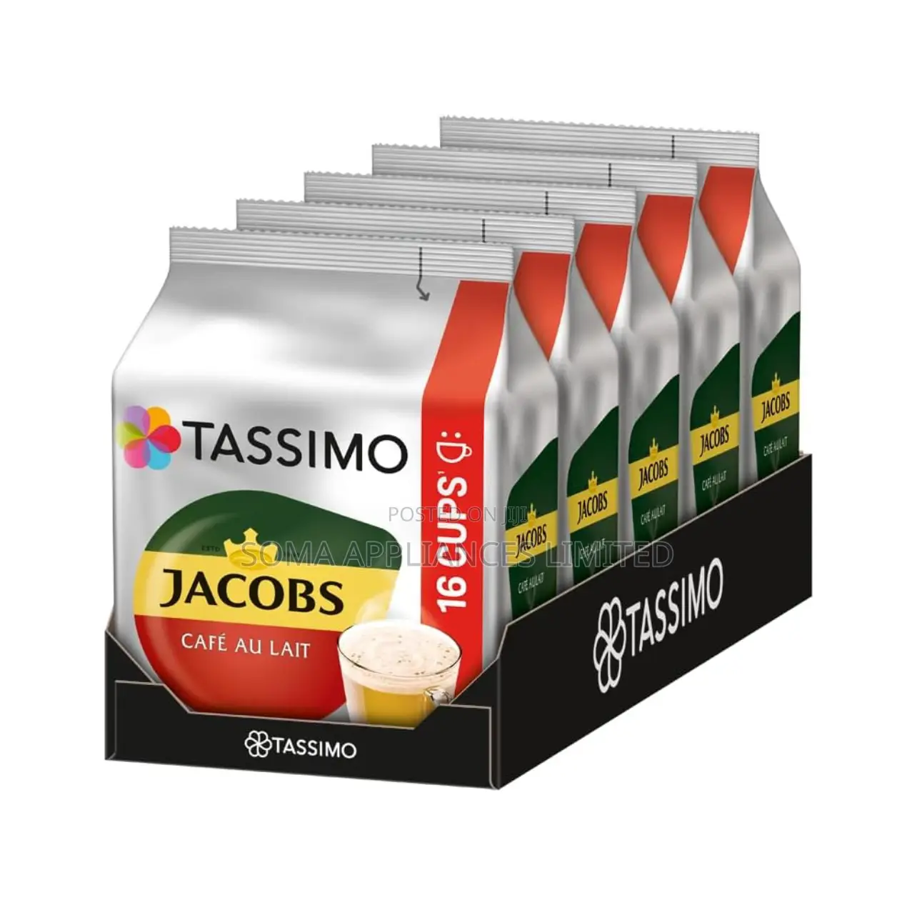 Tassimo Jacobs Café Au Lait Coffee Capsules 16 T-Discs
