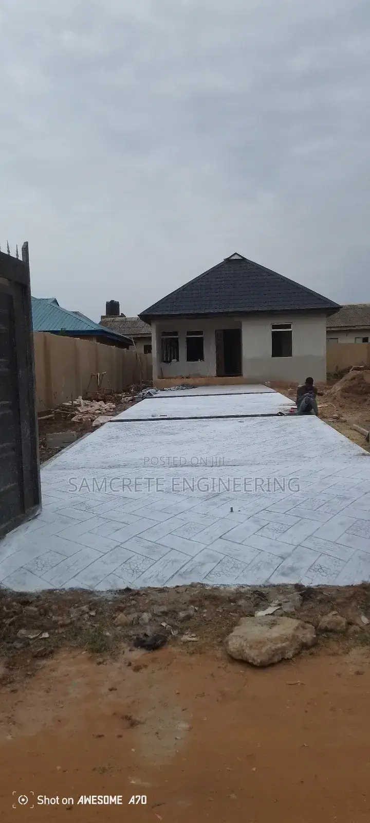 Drive Way Stamp Concrete Floor