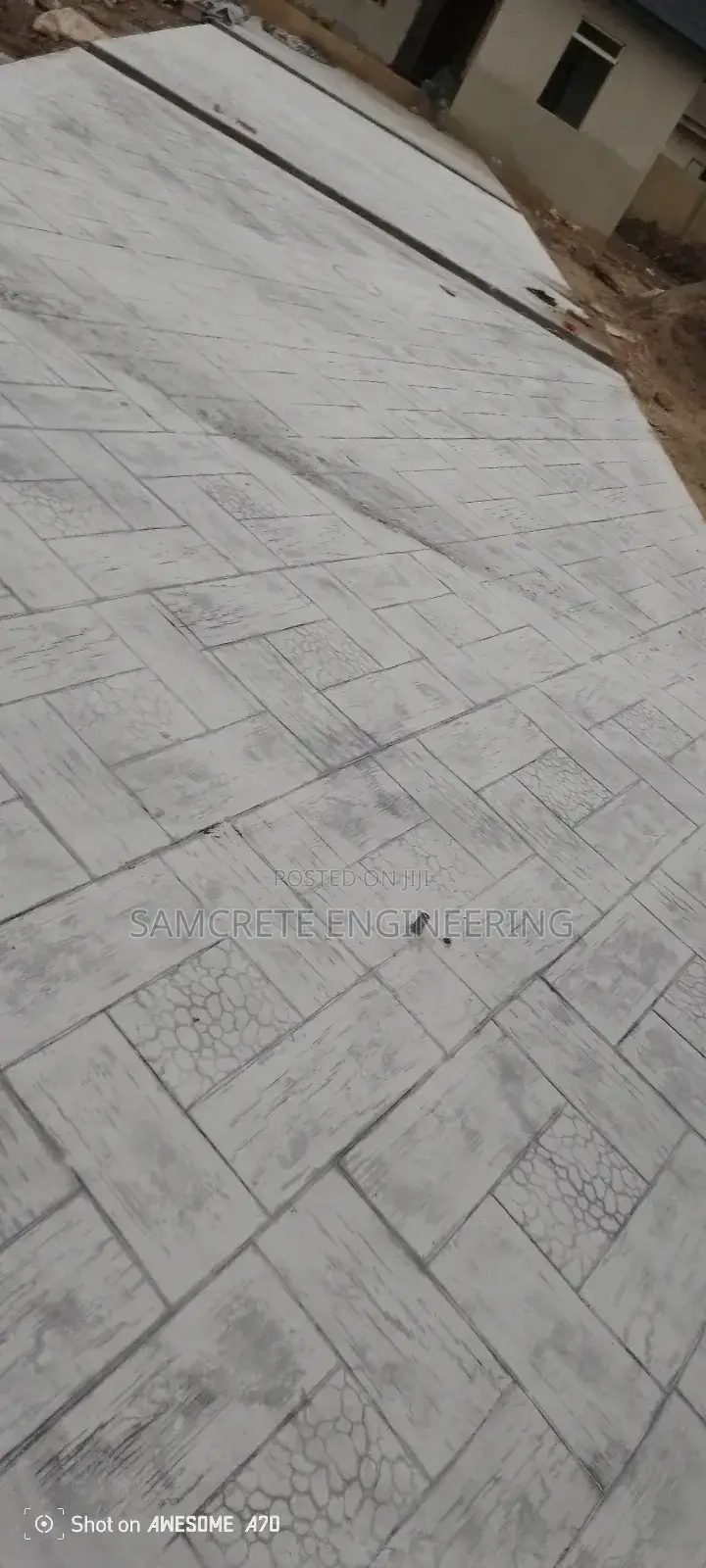 Drive Way Stamp Concrete Floor