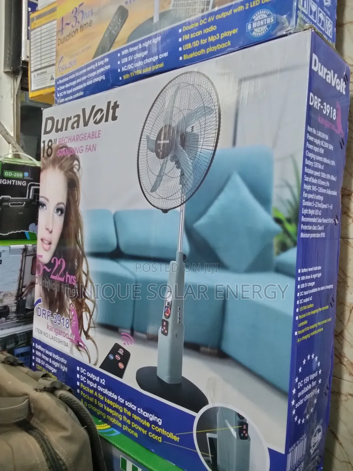 18" Duravolt Ac Dc Standing Fan