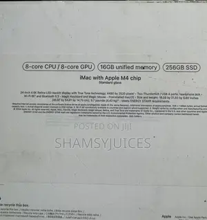 Apple iMac M4chip 16/256gb