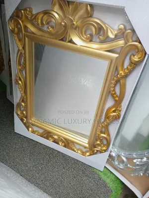 Quality Gold Frame Wall Mirror. Square Shape